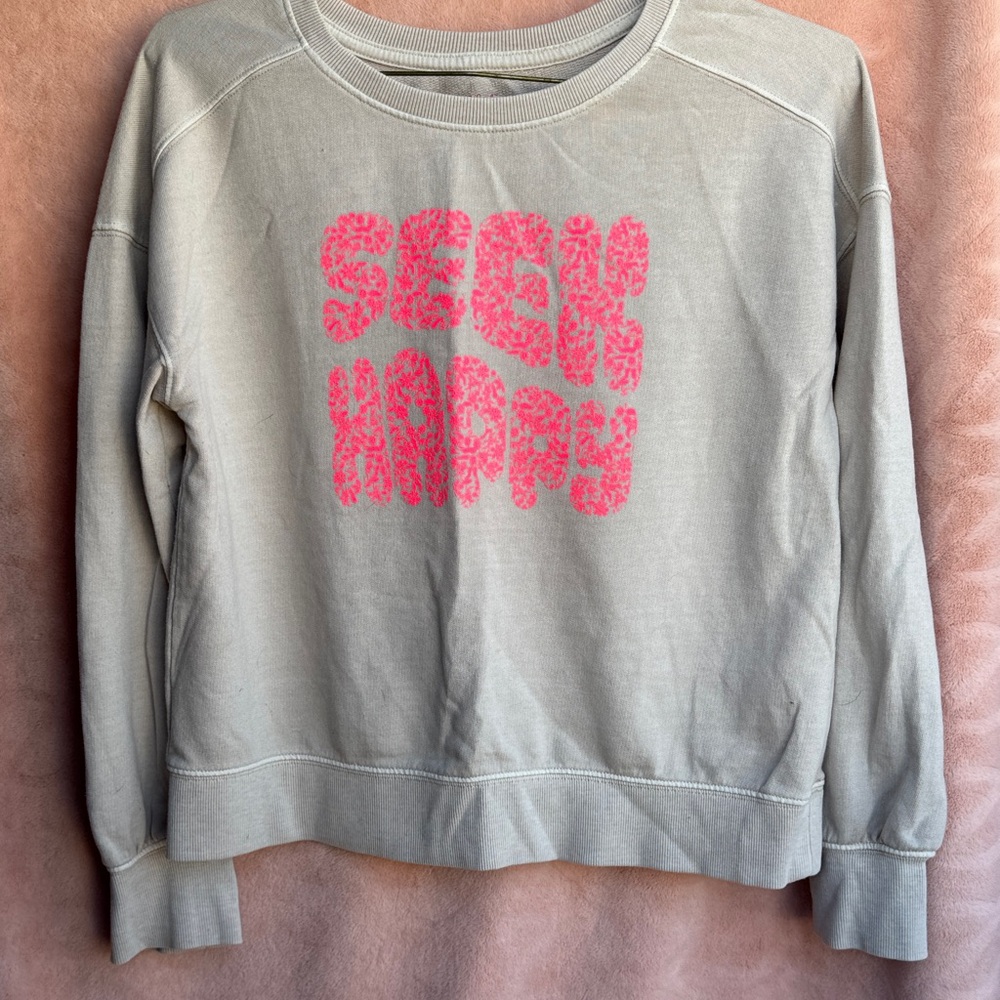 Girls Crewneck Seek Happy Sweatshirt Size XL 14